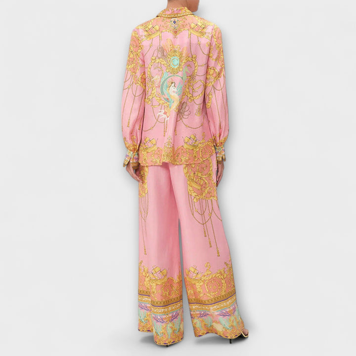 Sage – Mermaid Tail Relaxed Shirt & Elastic Waist Trouser Set