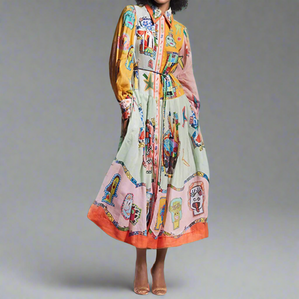 Veleda | Premium Maxi Dress with Elegant V-Neck