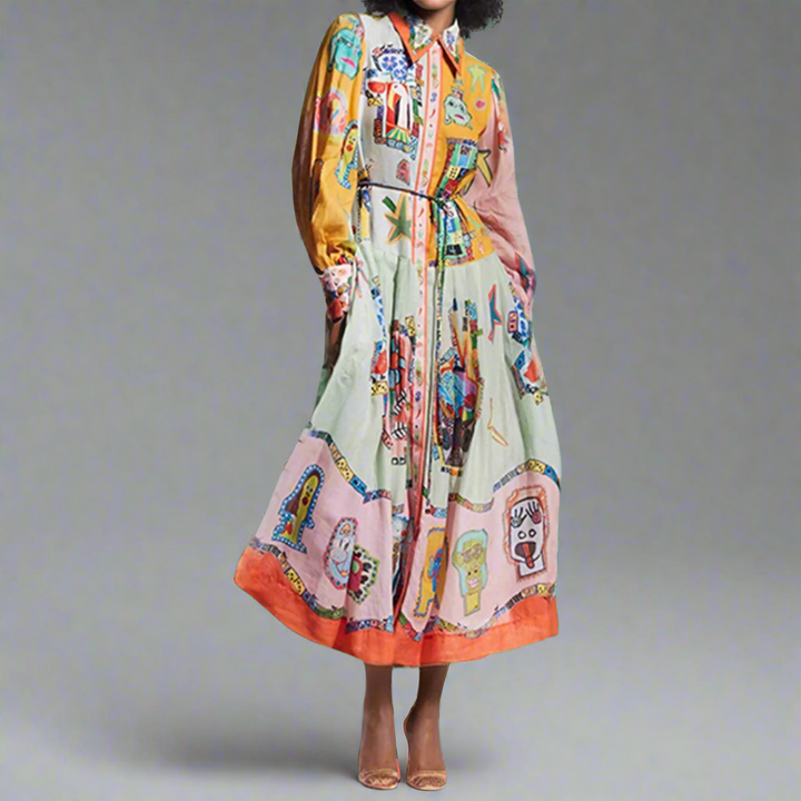 Veleda | Premium Maxi Dress with Elegant V-Neck