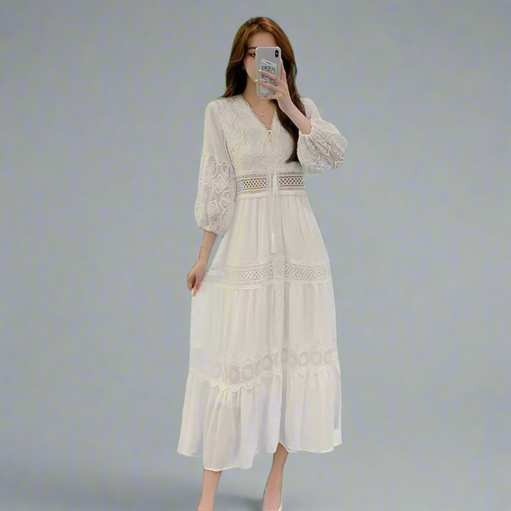 Trixi | Airy maxi dress made of organic cotton