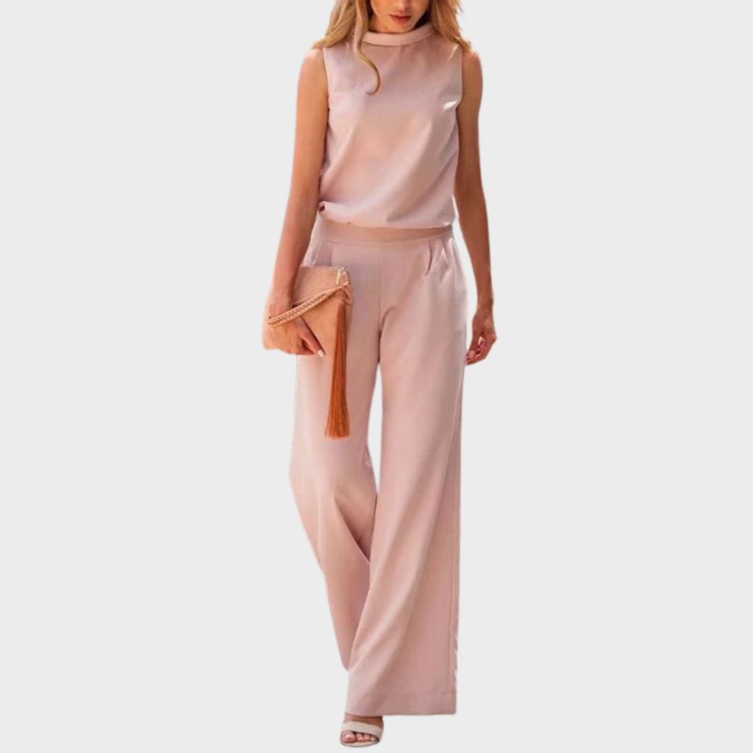 Leona™ | Sleeveless Wide-Leg Jumpsuit