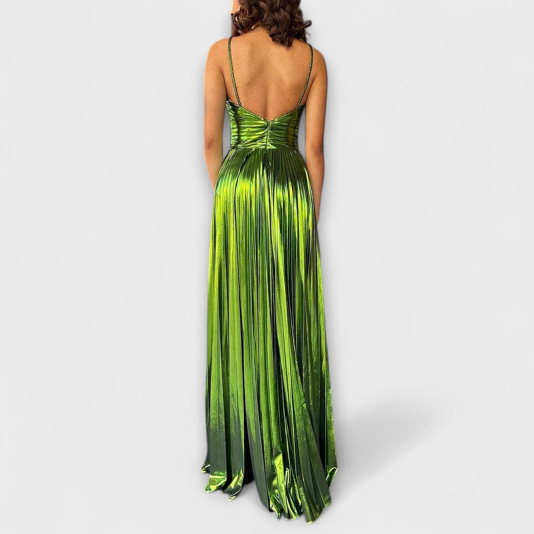 Luna – Metallic Maxi Dress