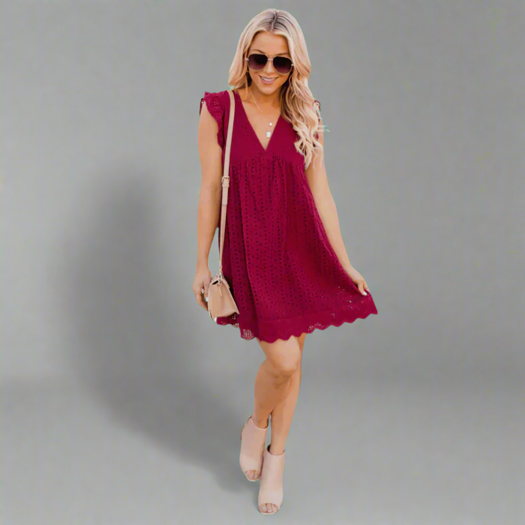 Gisela | 2-in-1 Summer dress with integrated shorts made from premium fabric