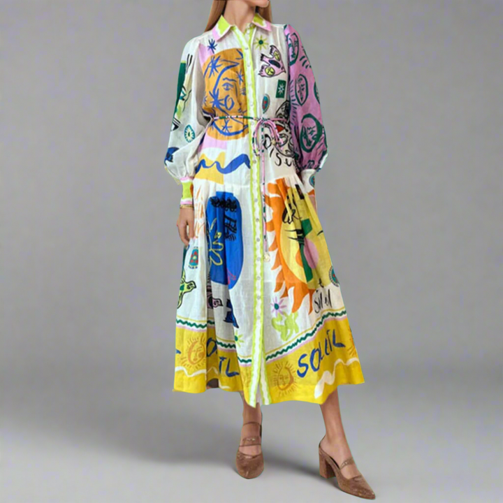 Veleda | Premium Maxi Dress with Elegant V-Neck