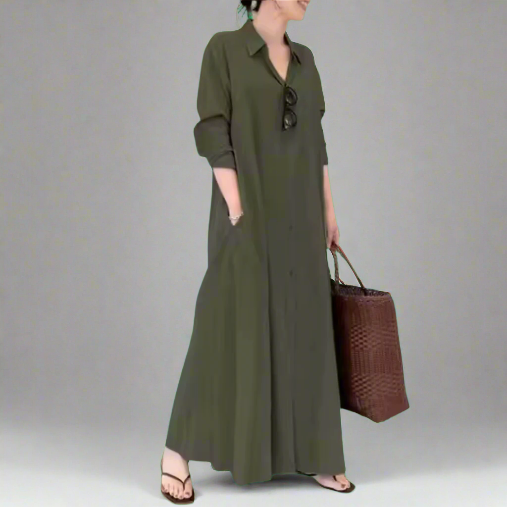 Vrenilda | Loose-fit premium shirt dress for everyday wear