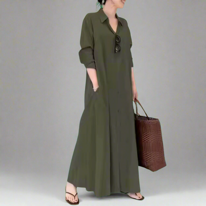Vrenilda | Loose-fit premium shirt dress for everyday wear