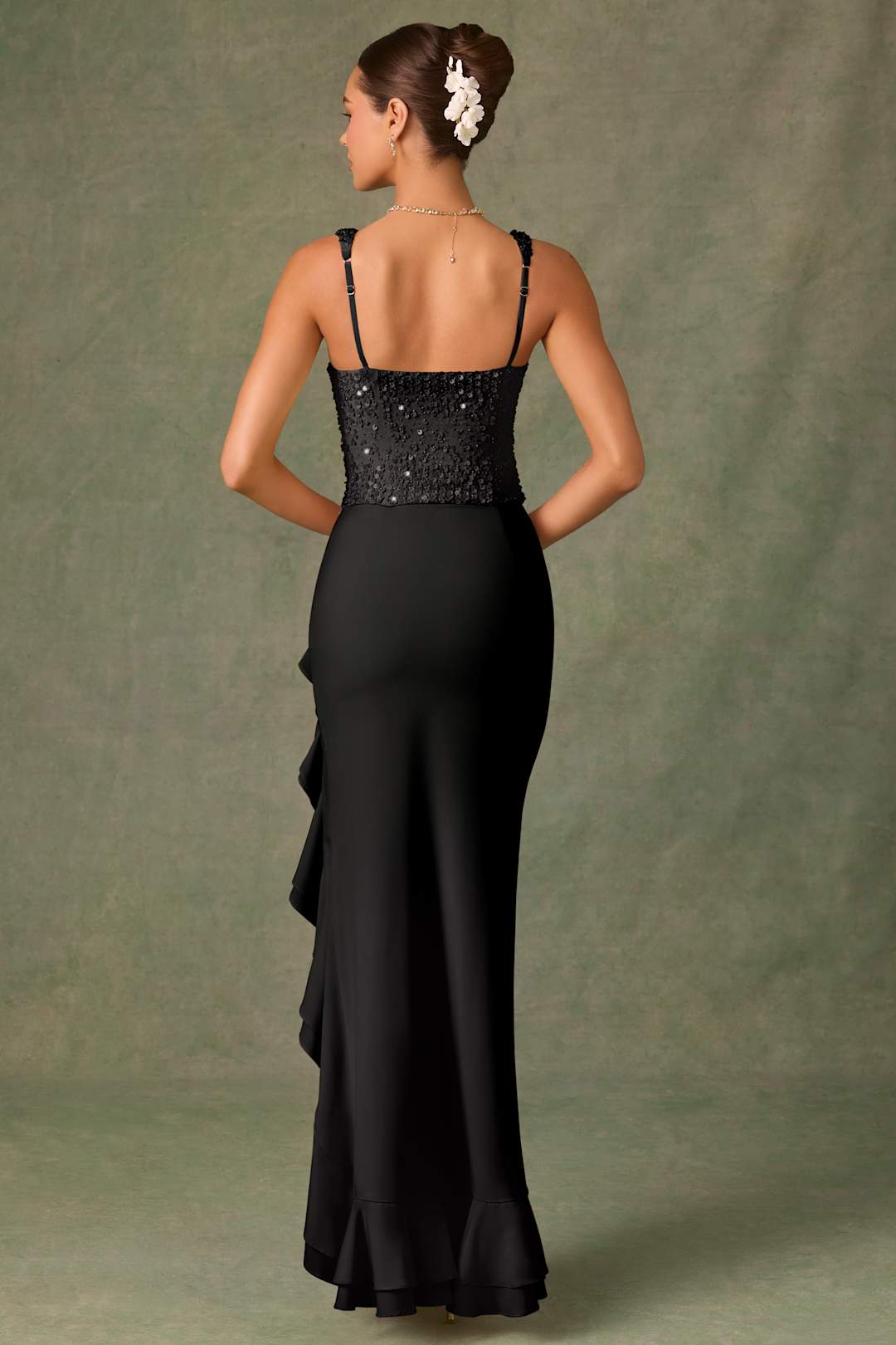 Bella™ | Satin Ruffle Corset Dress