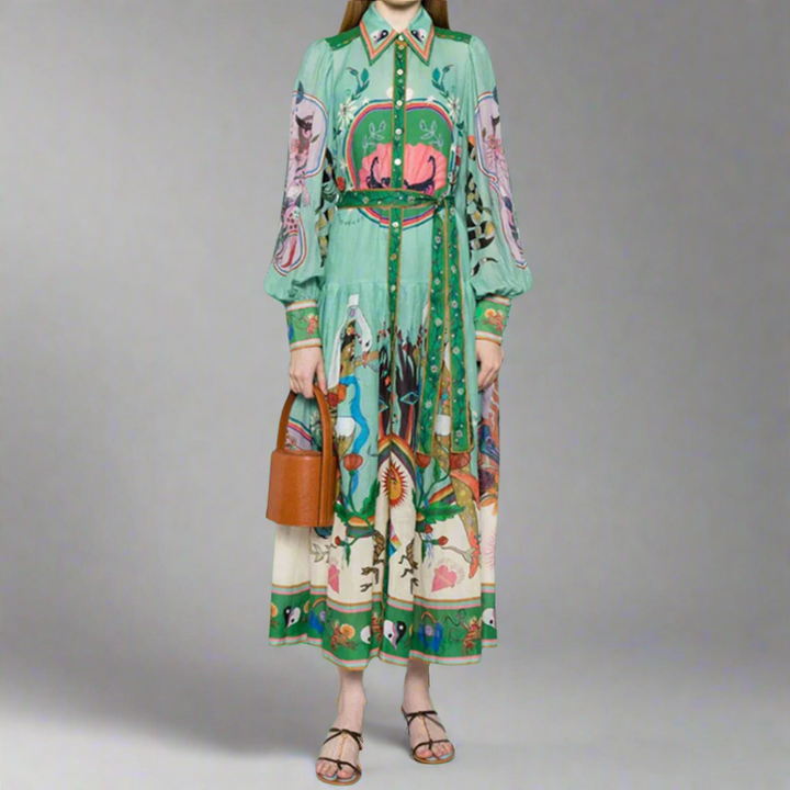 Veleda | Premium Maxi Dress with Elegant V-Neck