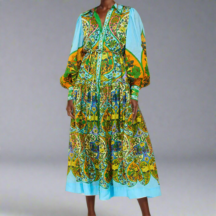 Veleda | Premium Maxi Dress with Elegant V-Neck