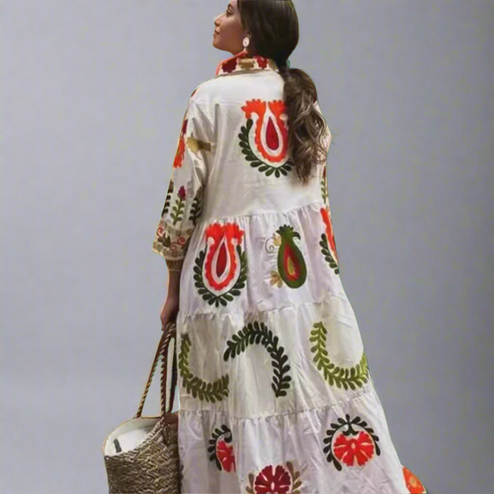 Lenora | Colorful summer dress with handcrafted details