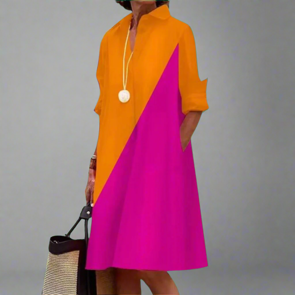 Ziska | Handcrafted premium midi dress with polka dots