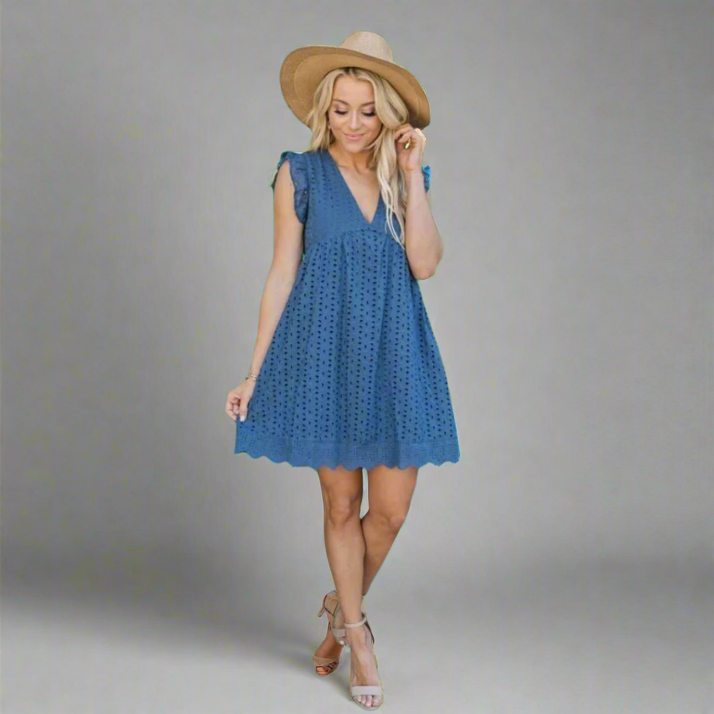 Gisela | 2-in-1 Summer dress with integrated shorts made from premium fabric