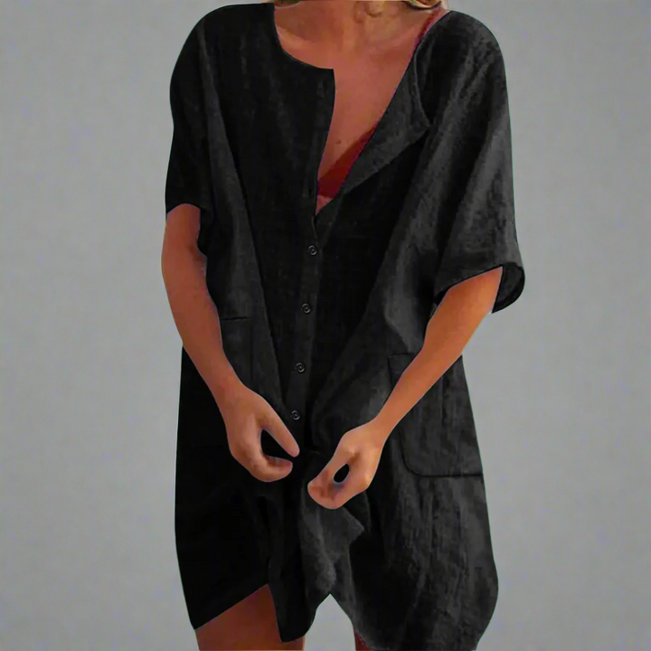 Thilda | Organic leisure dress made of cotton-linen for relaxed summer days
