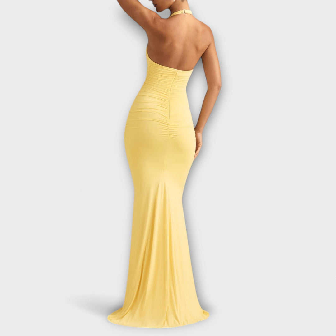 Seraphina – Sophisticated Backless Halterneck Gala Dress