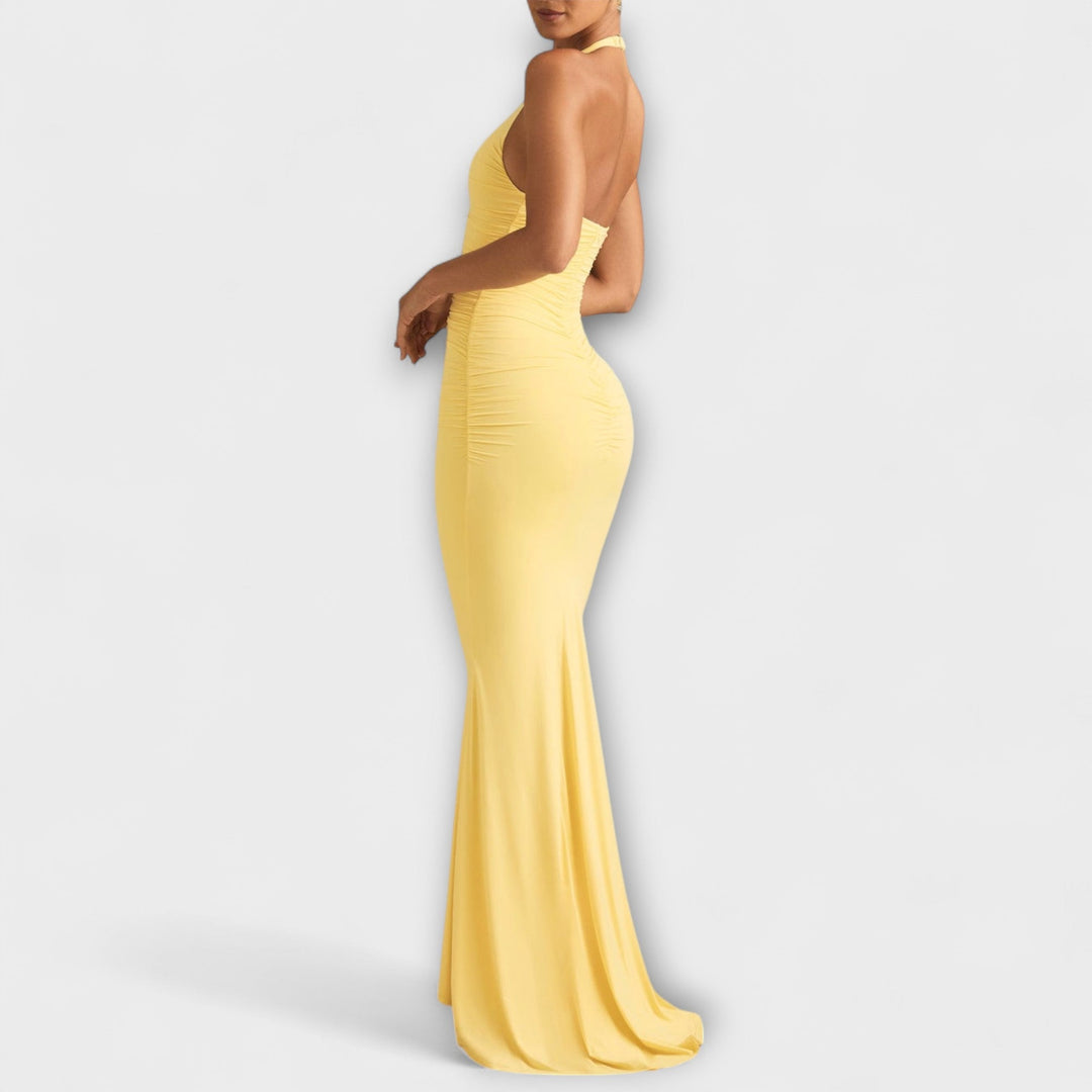 Seraphina – Sophisticated Backless Halterneck Gala Dress