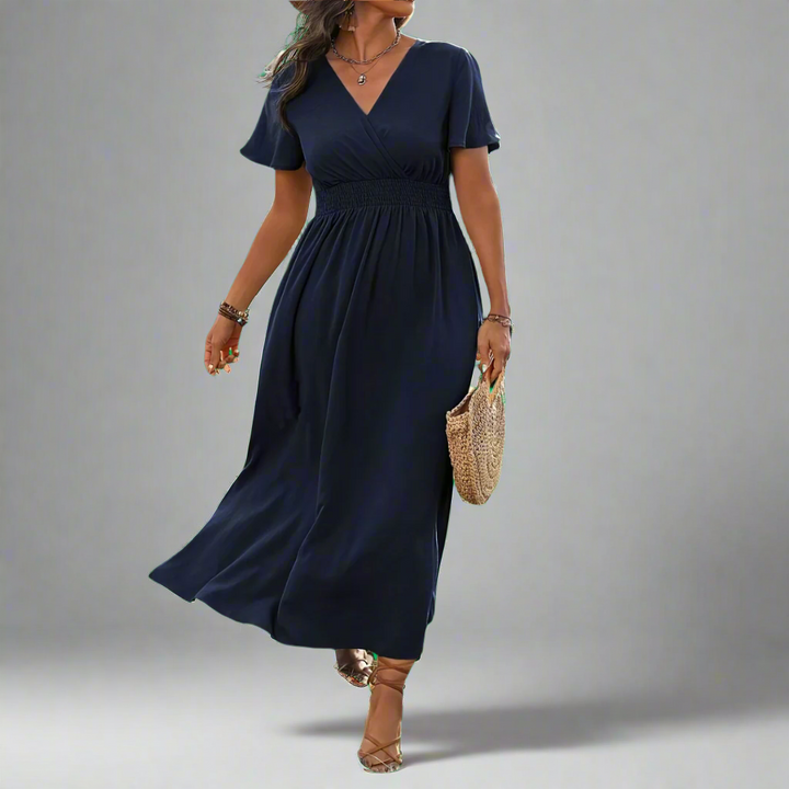 Yliane | Boho dress made of premium fabric with an elegant V-neckline