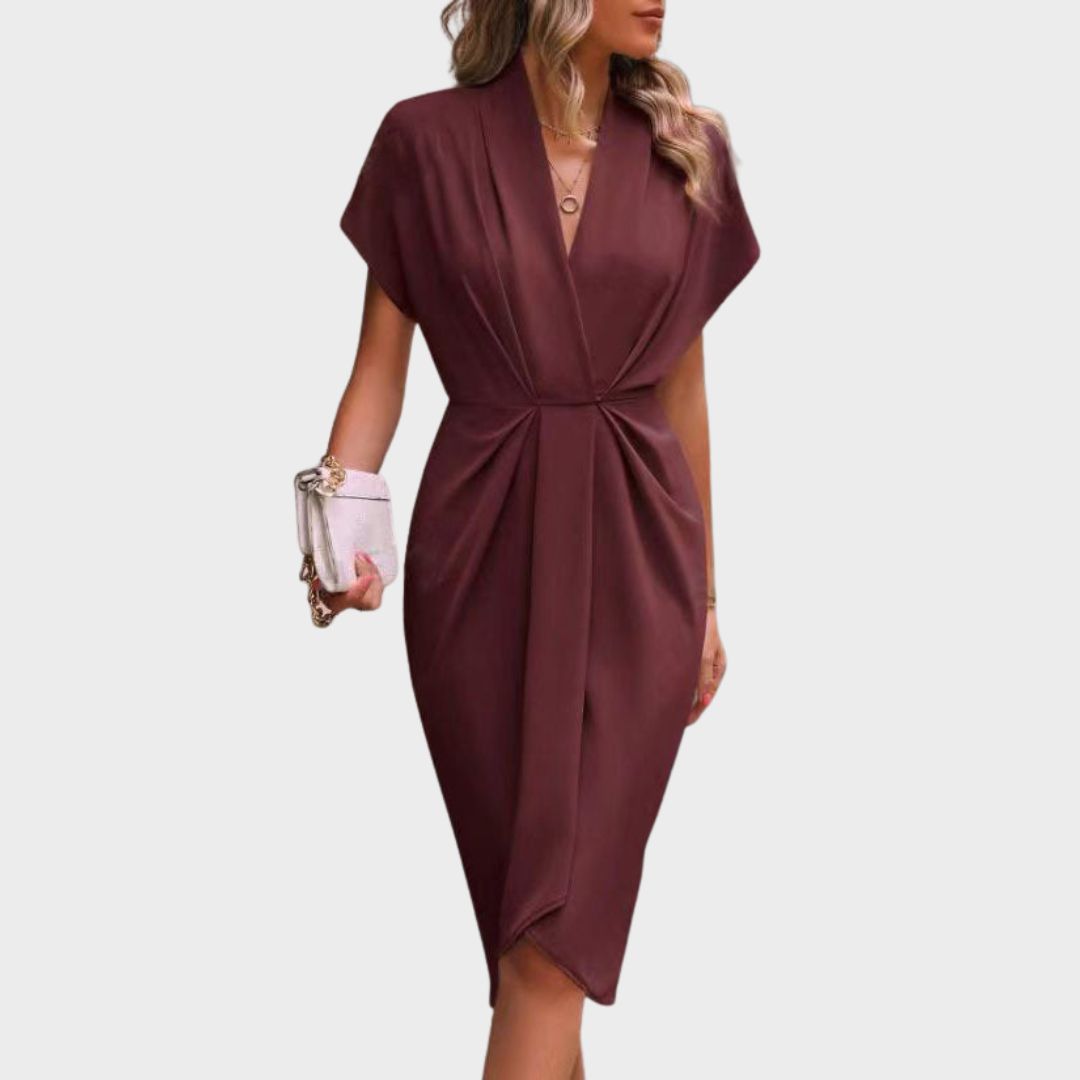 Kaye™ | Elegant Midi Wrap Dress