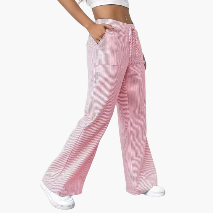 Nova | Striped Wide-Leg Trousers