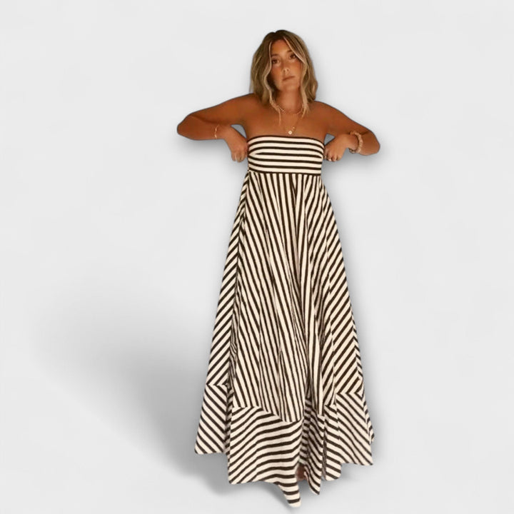 Nocturna – Chiffon Ruffle Maxi Dress