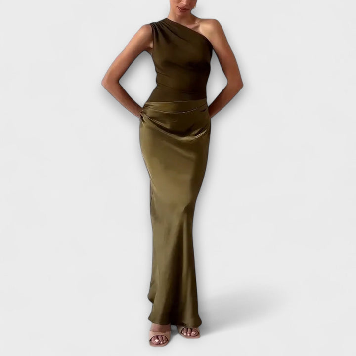 Elara™ | Elegant Pleated Maxi Dress