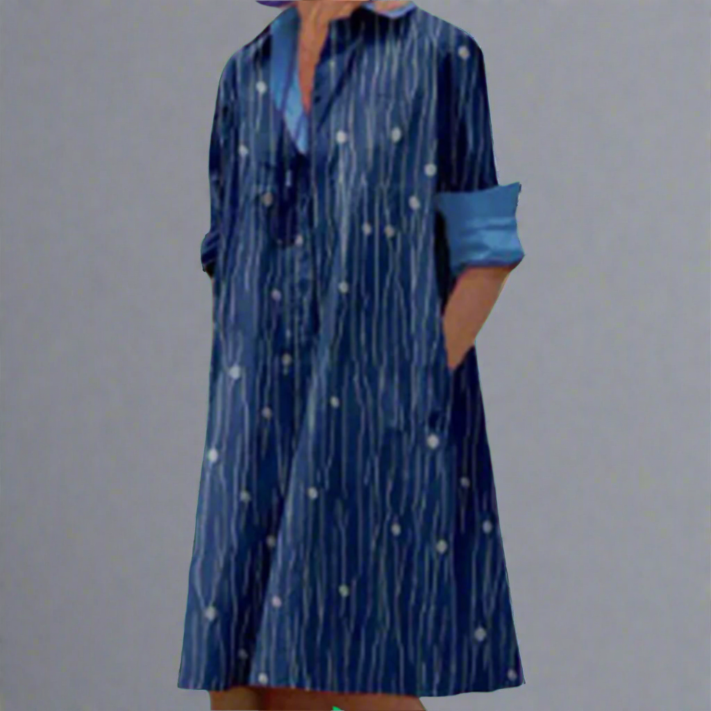 Viola | Handcrafted premium midi dress with polka dots
