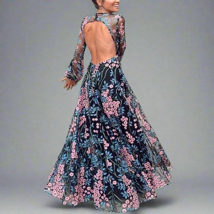 Marlies | Backless Maxi Dress Made of Premium Fabric