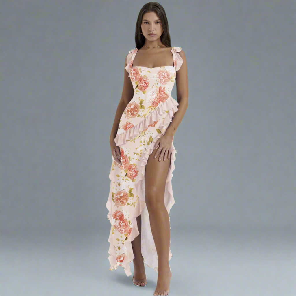 Zisel | Airy maxi dress with elegant flounces