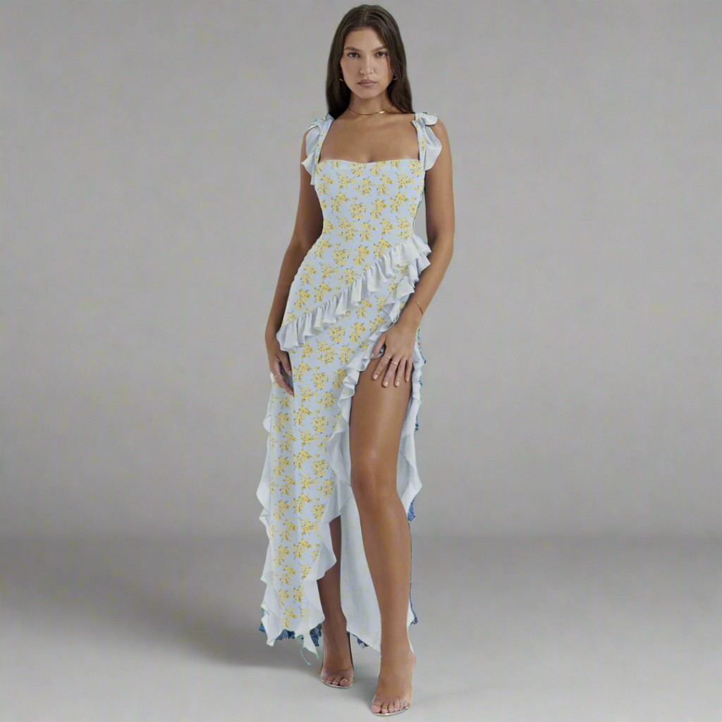 Zisel | Airy maxi dress with elegant flounces