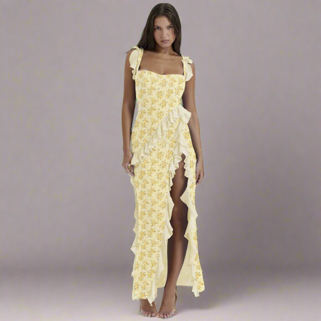 Zisel | Airy maxi dress with elegant flounces