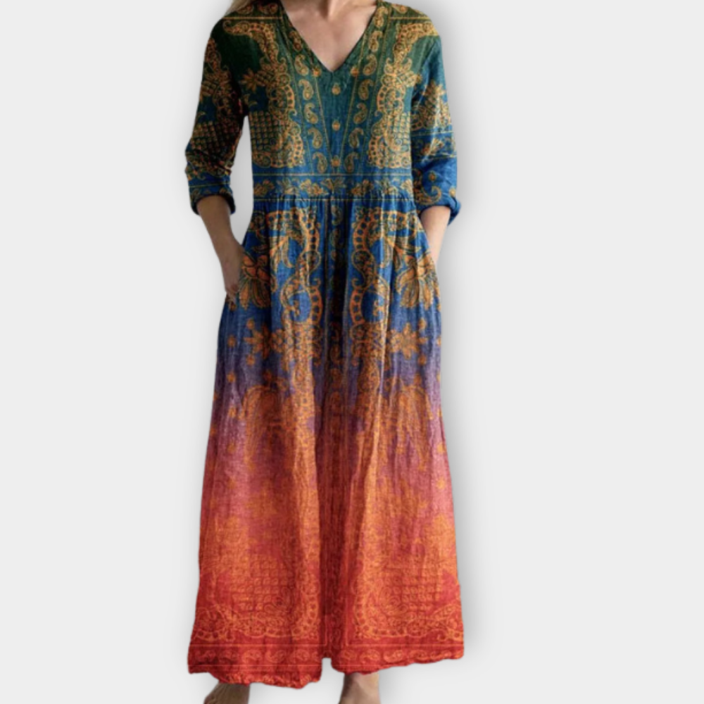 Demetria | Boho maxi dress made of soft premium fabric
