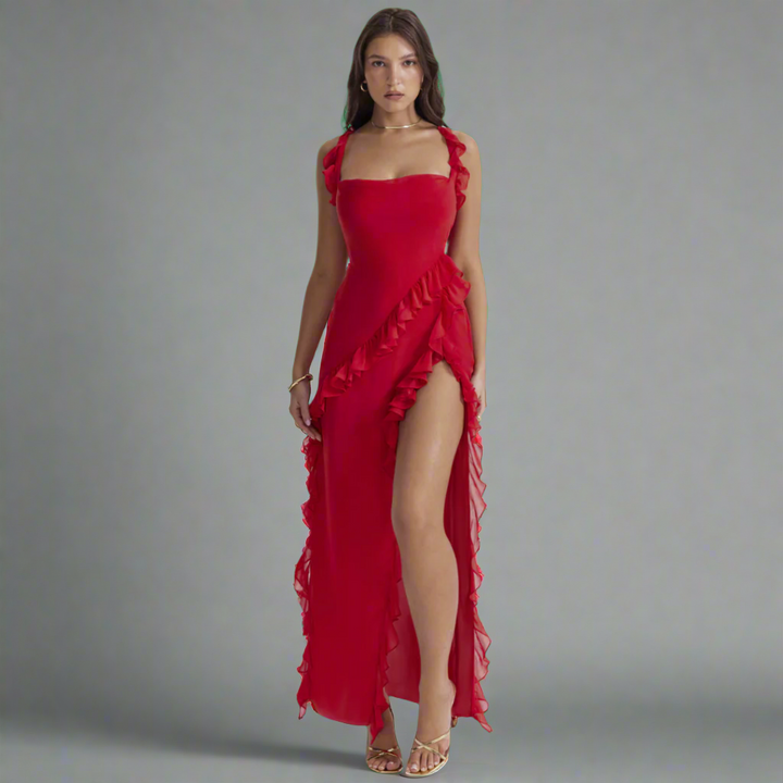 Zisel | Airy maxi dress with elegant flounces