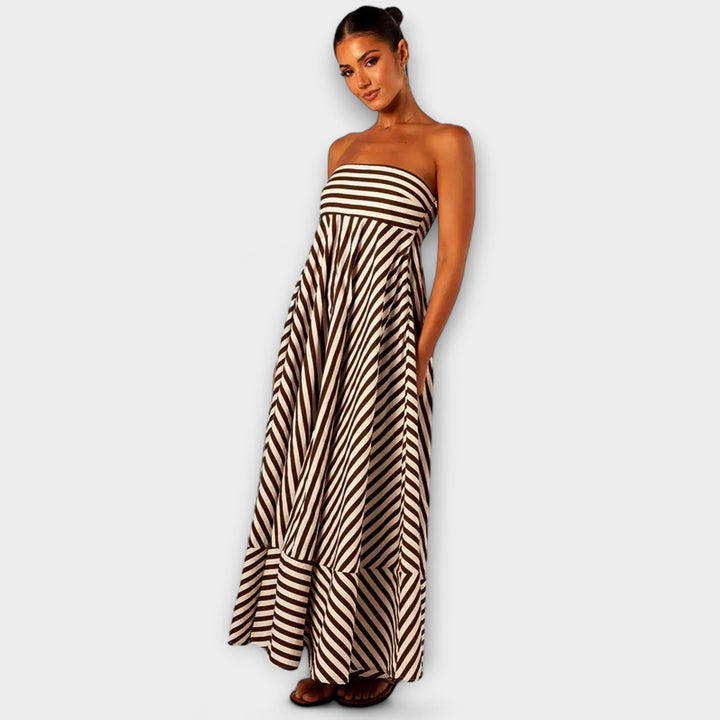 Nocturna – Chiffon Ruffle Maxi Dress