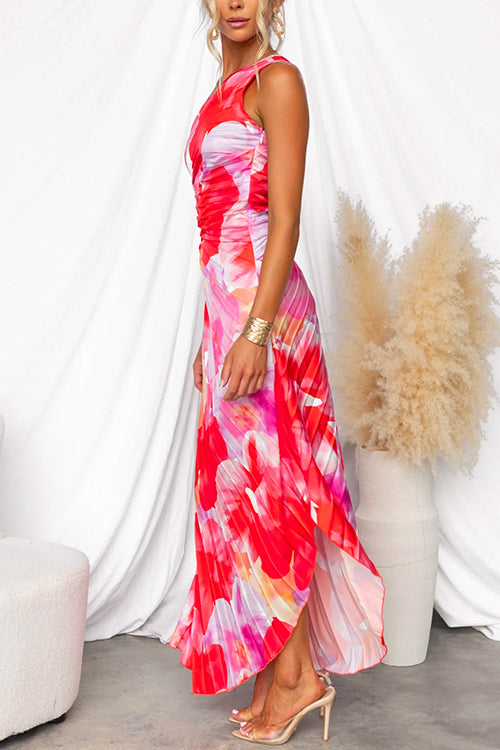 Kacie | Pleated Summer Maxi Dress