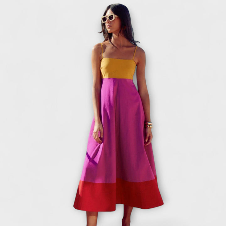 Felicity – Colourblock Spaghetti Strap Dress