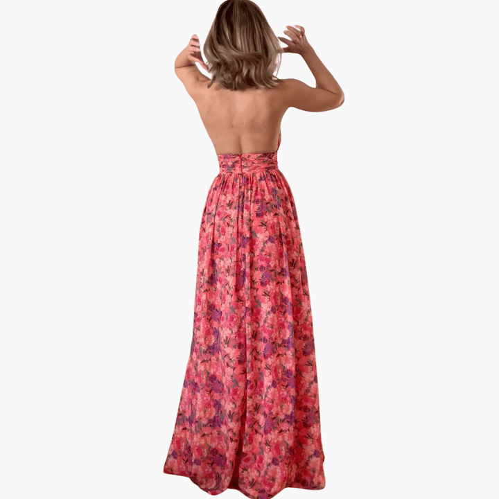 Isa Luna™ | Backless Floral Maxi Dress