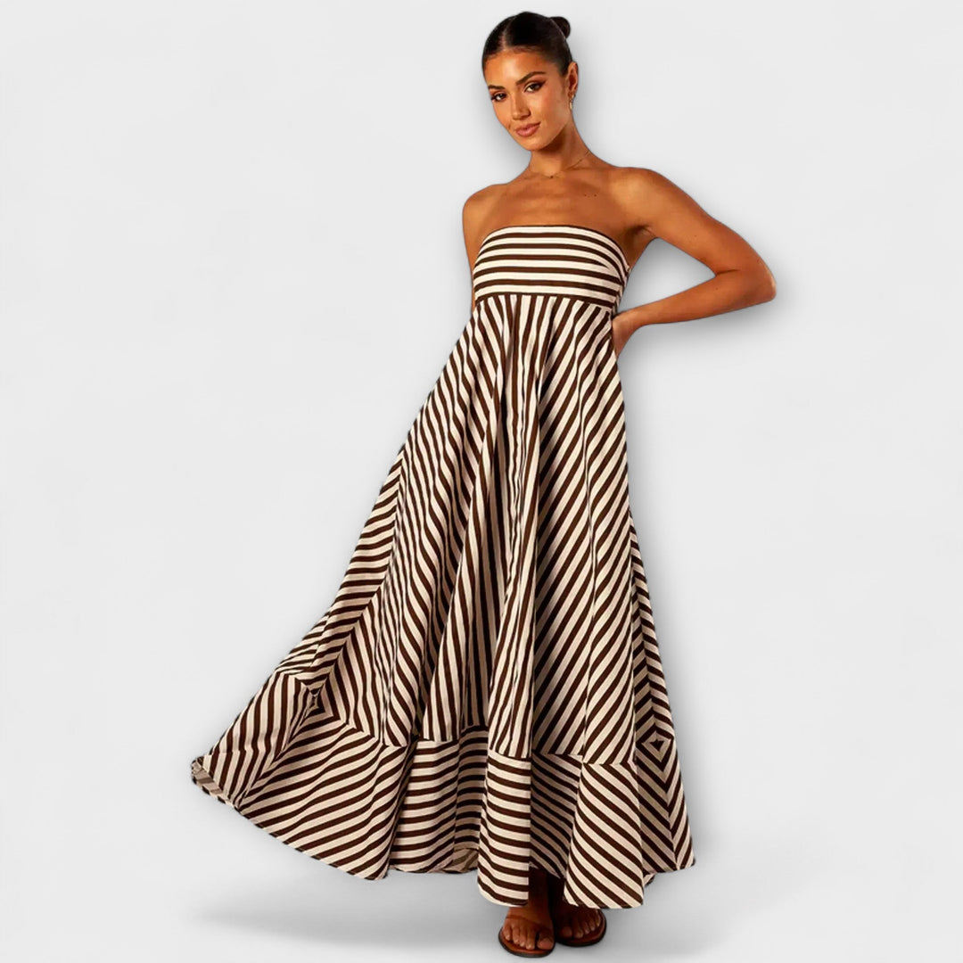 Nocturna – Chiffon Ruffle Maxi Dress