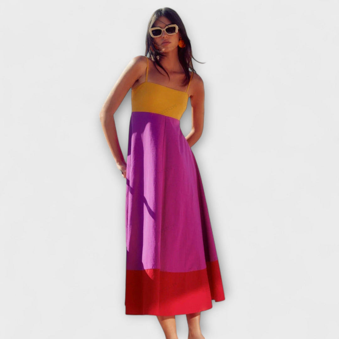 Felicity – Colourblock Spaghetti Strap Dress