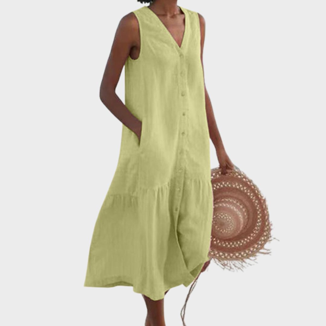 Anna™ | Chic V-Neck Summer Dress