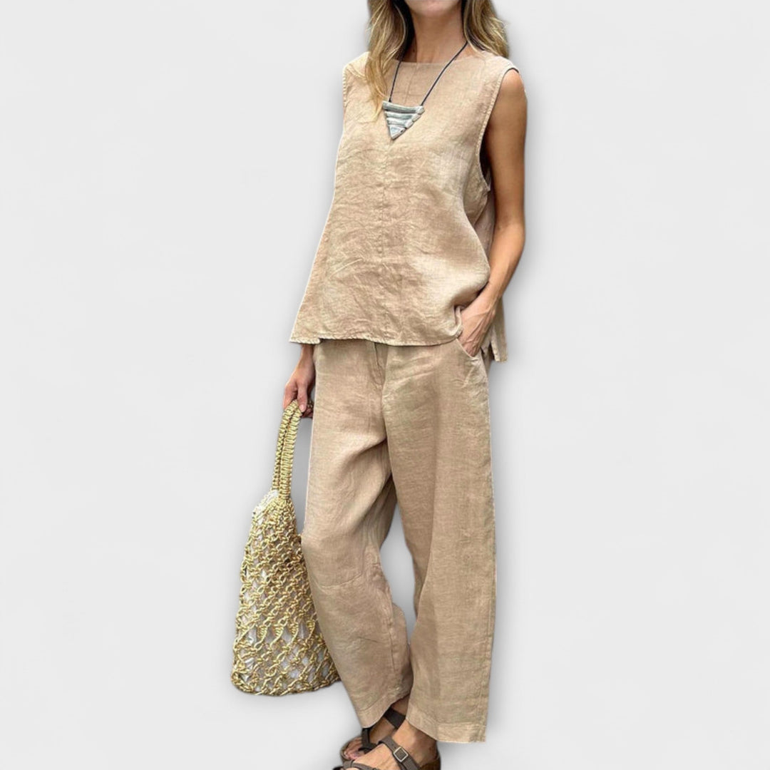 Jennifer – Relaxed Cotton-Linen Co-ord Set
