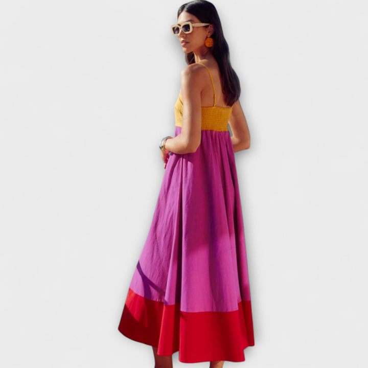 Felicity – Colourblock Spaghetti Strap Dress