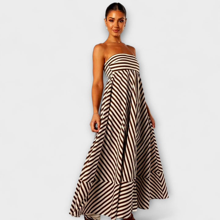 Nocturna – Chiffon Ruffle Maxi Dress