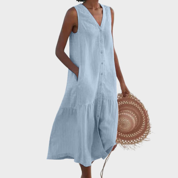 Anna™ | Chic V-Neck Summer Dress
