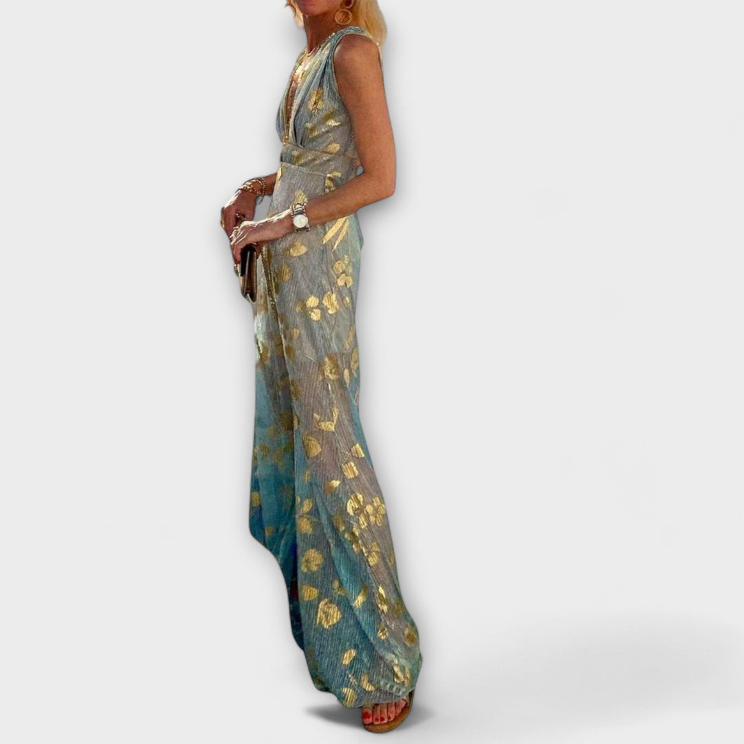 Anne | Flowing dress with V-neck and sequin details