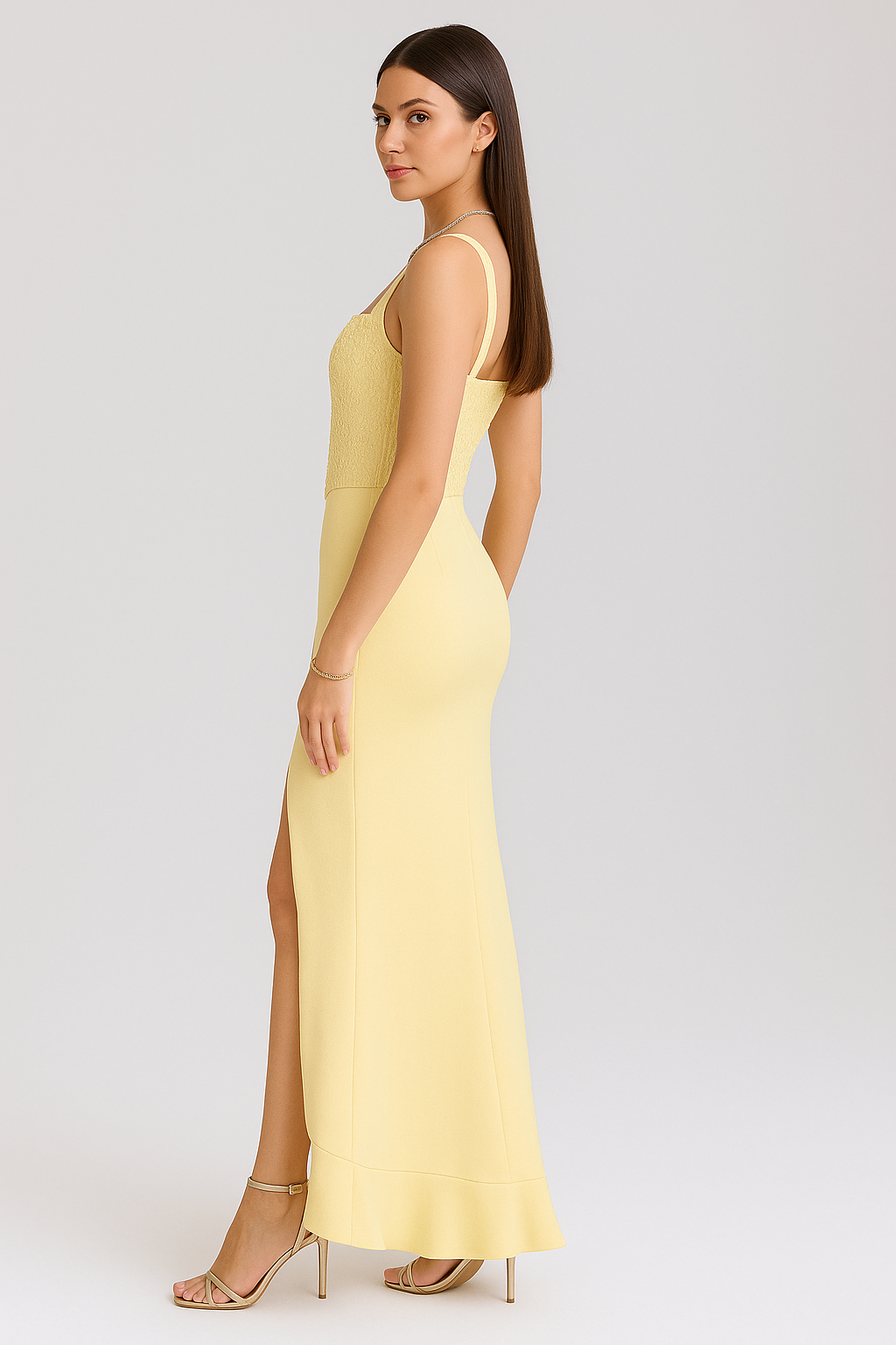 Bella™ | Satin Ruffle Corset Dress