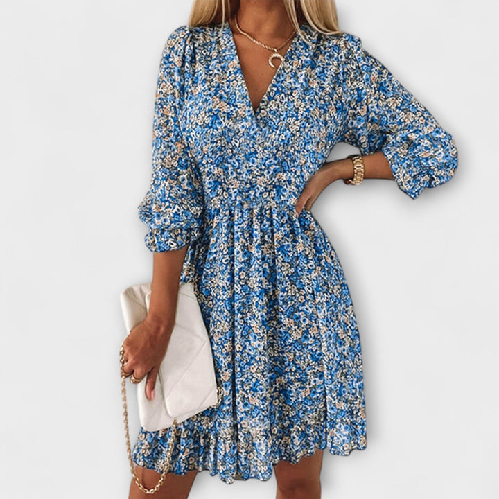 Florence – Floral Puff-Sleeve Dress