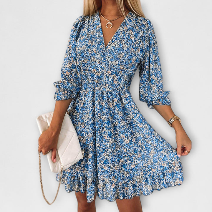 Florence – Floral Puff-Sleeve Dress