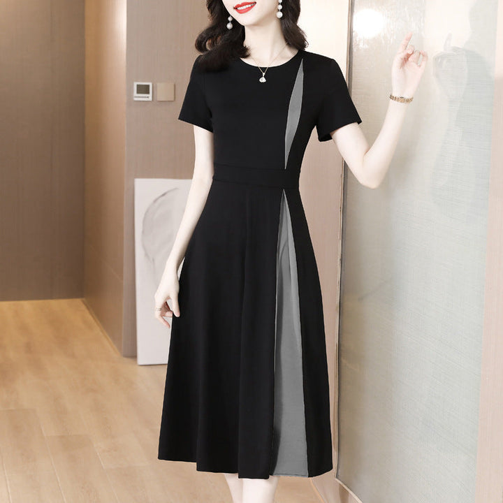Hanne | Black and white midi dress