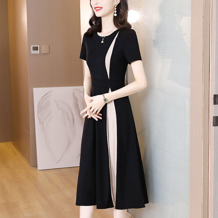 Hanne | Black and white midi dress