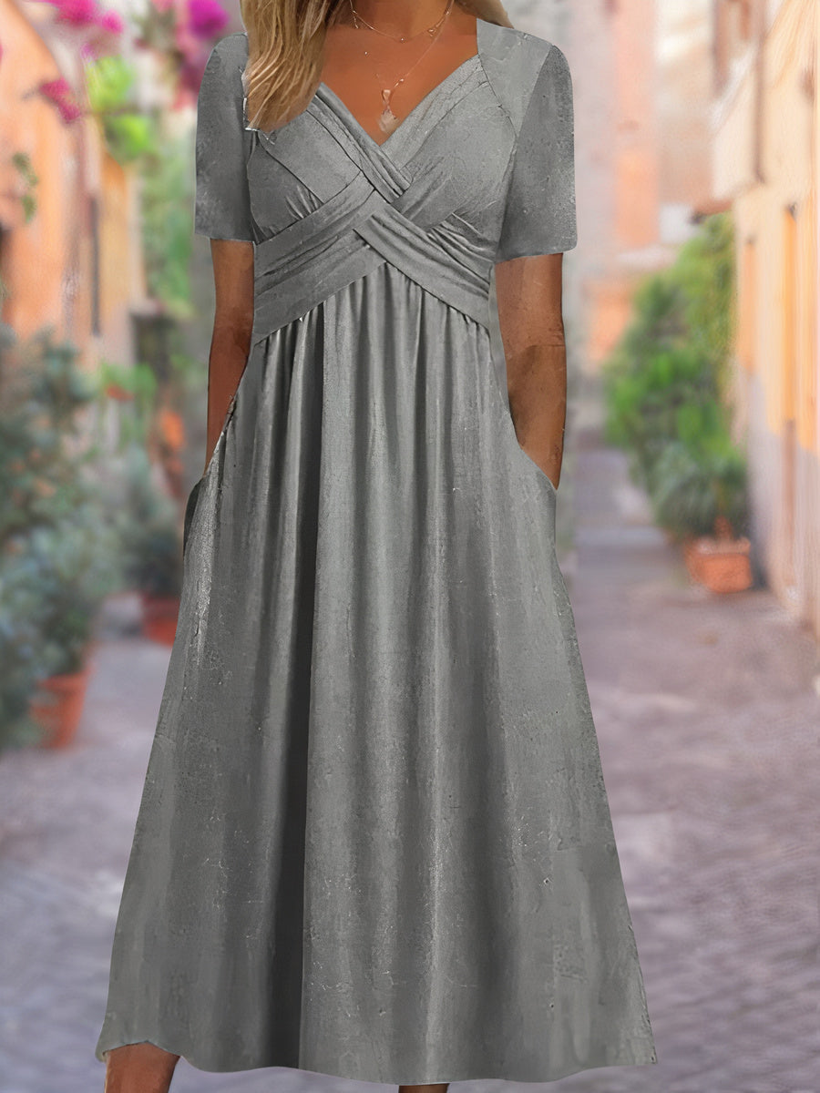 Mireya | Elegant Flowing Wrap Dress for Women with Practical Pockets