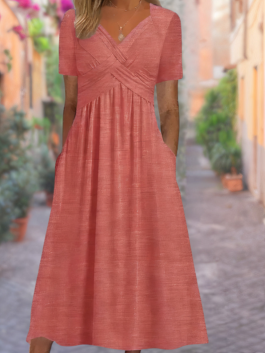 Mireya | Elegant Flowing Wrap Dress for Women with Practical Pockets